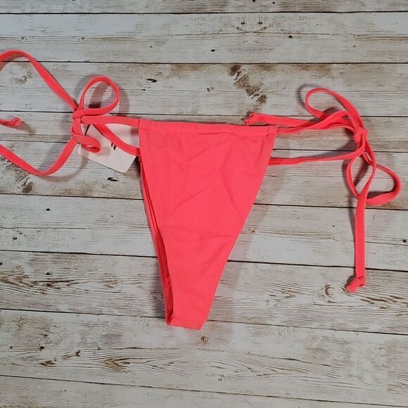 NEW Fabletics High-Cut Hi-Cut‎ String Bikini Bottom Neon Orange Size XXS 0-2 - Picture 7 of 10